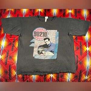 Vintage Beverly Hills 90210 TV Show Promo T-shirt Luke Perry Dillon Black XL